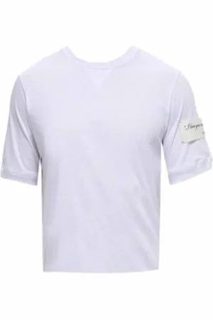 Nº21 Homme, Tops, Blanc, Taille: L T-shirt en coton avec col rond