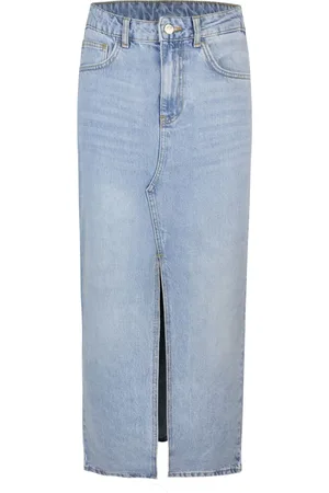 Liu Jo Femme, Jupes, Bleu, Taille: W25 Jupe Longue en Denim Bleu Coupe Droite