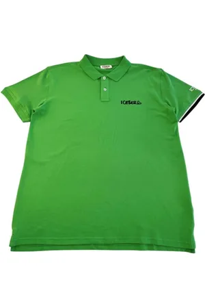 Iceberg Homme, Tops, Vert, Taille: 2XL Polo en Coton Vert avec Logo