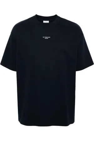 Drôle de Monsieur Homme, Tops, Bleu, Taille: L T-shirt ras du cou avec logo imprimé
