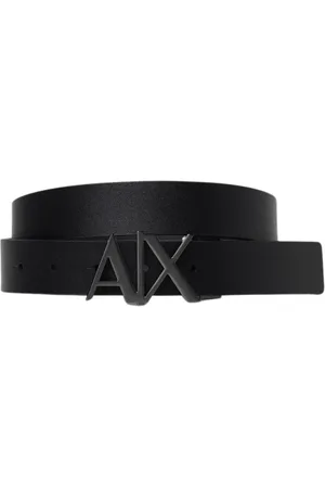 Armani Exchange Homme, Accessoires, Noir, Taille: 3XS Ceinture en Cuir Bleu avec Boucle AX