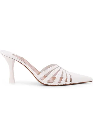 PARIS TEXAS Femme, Chaussures, Blanc, Taille: 40 EU Sabot à talon aiguille en cuir