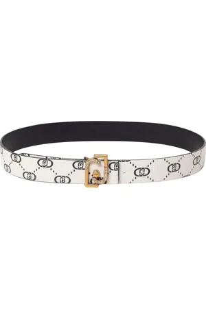 Liu Jo Femme, Accessoires, Multicolore, Taille: M Ceinture en cuir noir avec boucle en métal