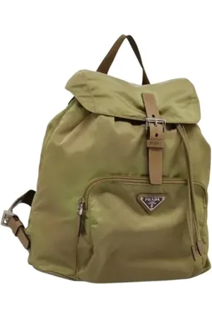 Prada Femme, Pre-owned, Vert, Taille: ONE Size Pre-owned Nylon sacs-dos
