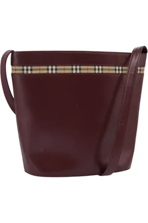Burberry Femme, Pre-owned, Rouge, Taille: ONE Size Pre-owned Cuir sacs-ports-paule
