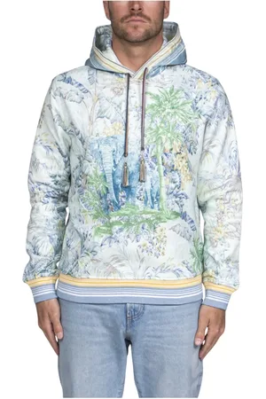 Etro Homme, Sweatshirts et sweats à capuche, Multicolore, Taille: L SweaT-shirt Bleu à Imprimé Floral pour Homme