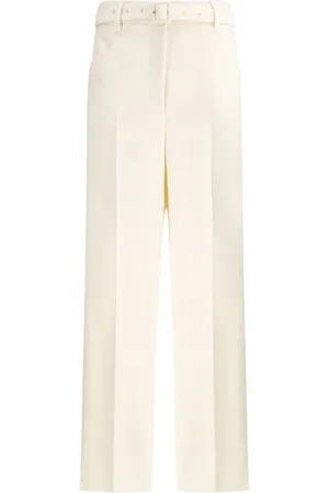 GABRIELA HEARST Femme, Pantalons, Blanc, Taille: 36 FR Pantalon Large Élégant