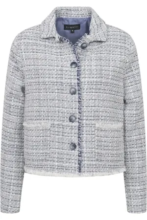Bugatti Femme, Vestes, Bleu, Taille: 38 FR Veste élégante avec finitions baroques