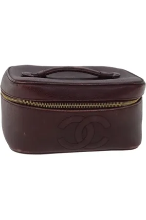 CHANEL Femme, Pre-owned, Rouge, Taille: ONE Size Pre-owned Cuir trousses-de-toilette