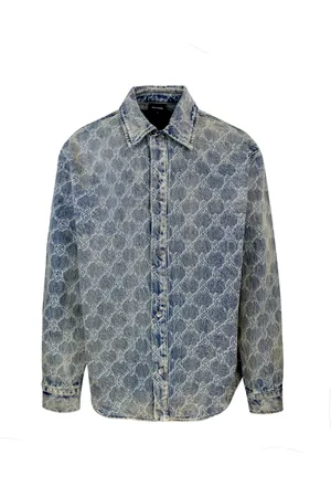 Daily paper Homme, Chemises, Bleu, Taille: L Chemise Shield Laser Denim