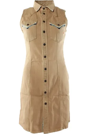 Diesel Femme, Robes, Brun, Taille: 36 FR Robe Marron avec Élasthanne