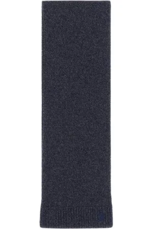 Roberto Cavalli Unisex, Accessoires, Bleu, Taille: ONE Size Écharpe de Luxe en Laine et Cachemire Tricotée