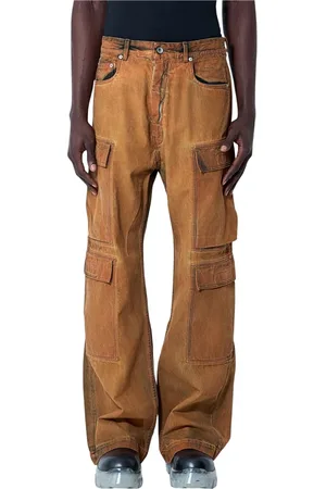 Rick Owens Homme, Pantalons, , Taille: W28 Denim Double Cargo Jumbo Bella Jeans