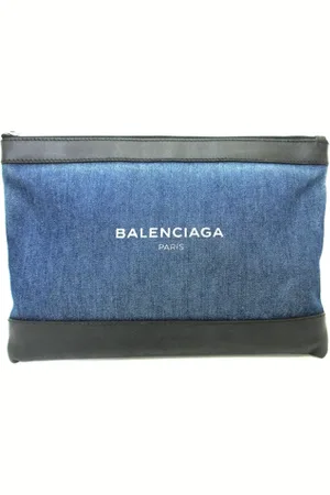 Balenciaga Homme, Pre-owned, Bleu, Taille: ONE Size Pre-owned Toile pochettes-minaudieres