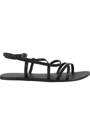 MANEBI Femme, Chaussures, Noir, Taille: 39 EU Sandale en Cuir avec Bride de Cheville Noire