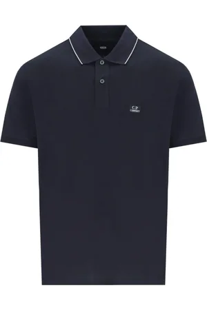 C.P. Company Homme, Tops, Bleu, Taille: L Polo en Piqué Stretch Bleu Marine