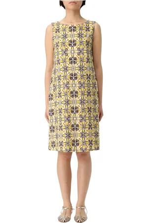 Maliparmi Femme, Robes, Multicolore, Taille: 38 FR Robe à Imprimé Floral
