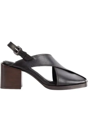 LEMAIRE Femme, Chaussures, Noir, Taille: 40 EU Sandales noires croisées avec talon en bois