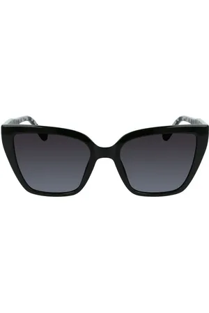 Liu Jo Homme, Accessoires, Noir, Taille: ONE Size Lunettes de Soleil Carrées Noires