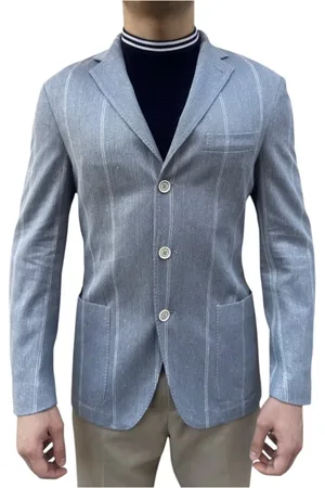 ELEVENTY Homme, Vestes, Bleu, Taille: M Blazer à Boutonnière Simple