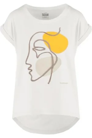 Bomboogie Femme, Tops, Blanc, Taille: 38 FR T-shirt brodé pour femme