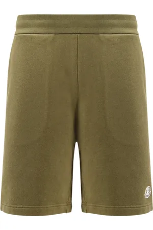 Moncler Homme, Shorts, Vert, Taille: L Shorts Marron avec Taille Élastique