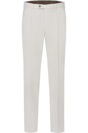 Bugatti Homme, Pantalons, Blanc, Taille: W36 L34 Pantalon en coton beige clair avec poches