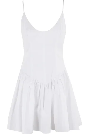 Staud Femme, Robes, Blanc, Taille: 40 FR Robe Mini Blanche Modèle Dea