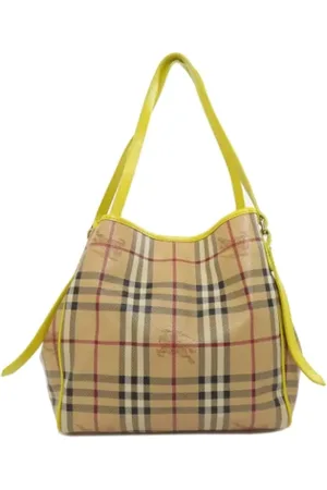 Burberry Femme, Pre-owned, Jaune, Taille: ONE Size Pre-owned Plastique sacs-ports-paule
