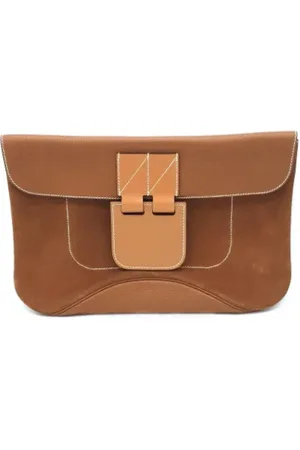 Hermès Femme, Pre-owned, Brun, Taille: ONE Size Pre-owned Cuir pochettes-minaudieres
