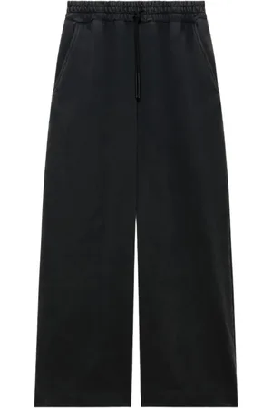 GCDS Femme, Pantalons, Noir, Taille: 42 FR Pantalon Large Stone Wash