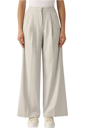 Max Mara Femme, Pantalons, , Taille: 42 FR Jambes Larges Ivoire Pantalon Palazzo