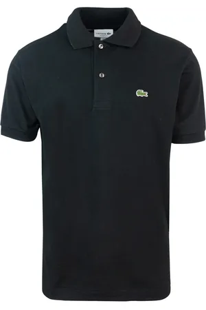 Lacoste Homme, Tops, Noir, Taille: S Polo Noir Col à Côtes Coupe Classique