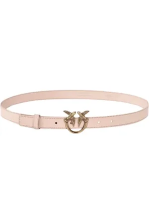 Pinko Femme, Accessoires, Rose, Taille: M Ceinture Love Berry H2 en cuir lisse