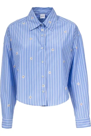 Aspesi Femme, Blouses et Chemises, Bleu, Taille: 38 FR Chemise Classique avec Détails Lumineux