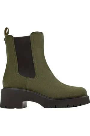 Camper Femme, Chaussures, Vert, Taille: 37 EU Bottes Chelsea à talon bloc vertes