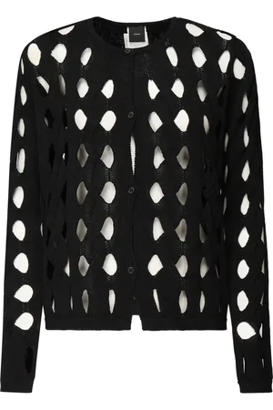 Pinko Femme, Pulls, Noir, Taille: 40 FR Pull Noir à Câbles