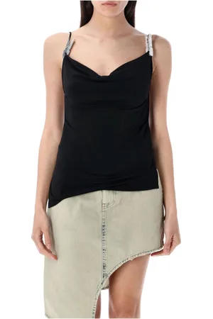 COPERNI Femme, Tops, Noir, Taille: 36 FR Haut de Gala Drapé Élégant