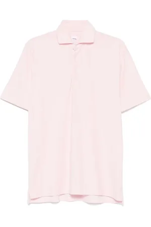 DoppiaA Homme, Tops, Rose, Taille: L Polo Rose Poudré à Manches Courtes