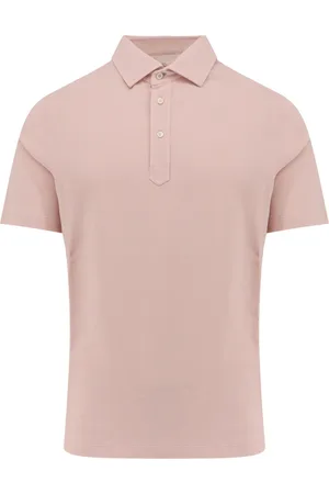 Brunello Cucinelli Homme, Tops, Rose, Taille: S Polo en coton avec trois boutons