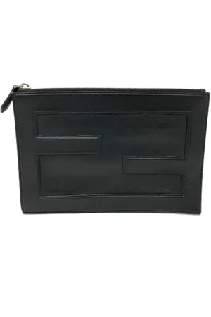 Fendi Femme, Pre-owned, Noir, Taille: ONE Size Pre-owned Cuir pochettes-minaudieres