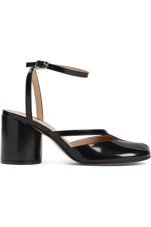 Maison Margiela Femme, Chaussures, Noir, Taille: 38 EU Escarpins Noirs Élégants Talons en Cuir Brossé