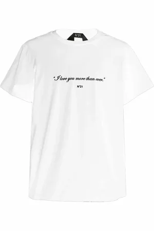 Nº21 Femme, Tops, Blanc, Taille: 38 FR T-shirt Femme 100% Coton