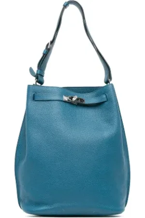 Hermès Femme, Pre-owned, Bleu, Taille: ONE Size Pre-owned Cuir sacs-ports-paule