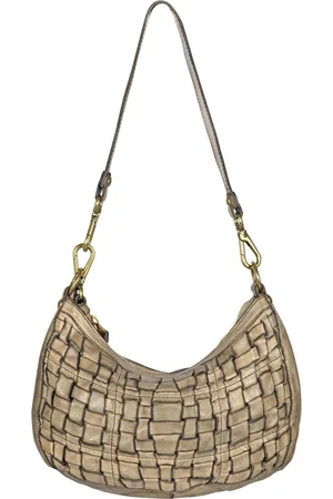 Campomaggi Femme, Sacs, Brun, Taille: ONE Size Sac à bandoulière en cuir tressé