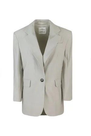 MARELLA Femme, Vestes, Gris, Taille: 38 FR Ratajkowski Maxi Blazer en Lin