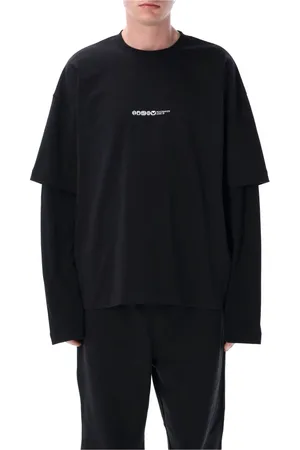 OAMC Homme, Tops, Noir, Taille: S PeaceMaker Peint L/S Tee