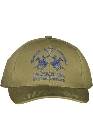 La Martina Homme, Accessoires, Vert, Taille: ONE Size Casquette Homme en Coton Vert