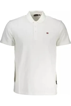 Napapijri Homme, Tops, Blanc, Taille: 3XL Polo en Coton Blanc