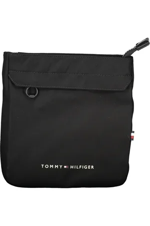 Tommy Hilfiger Homme, Sacs, Noir, Taille: ONE Size Sac Bandoulière Noir Réglable avec Fermeture Éclair
